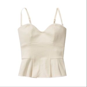 Babaton GRAEME bustier peplum top - white/cream